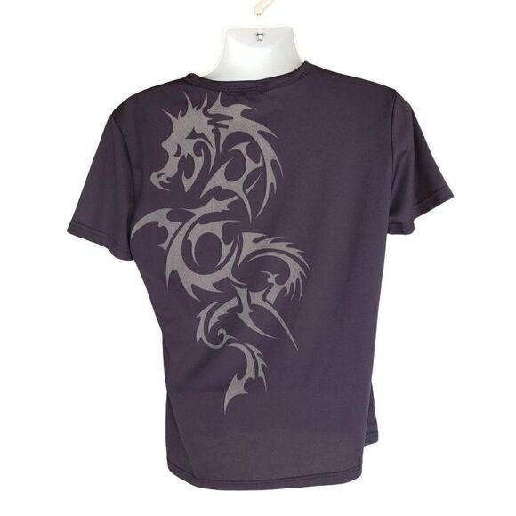 Boys Tee 2XL Blue Dragon Graphic Shirt Navy Grey Short Sleeve NWOT - Picture 1 of 7